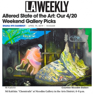 4/20 Weekend Art Picks from LA Weekly names Mi Kafchin's Chemtrails a stoned show to see!