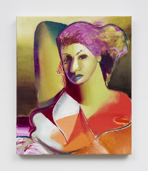 Katherina&amp;nbsp;Olschbaur
Bildnis einer jungen Frau, 2021
oil on canvas
23 x 20 in
60.5 x 50.5 cm