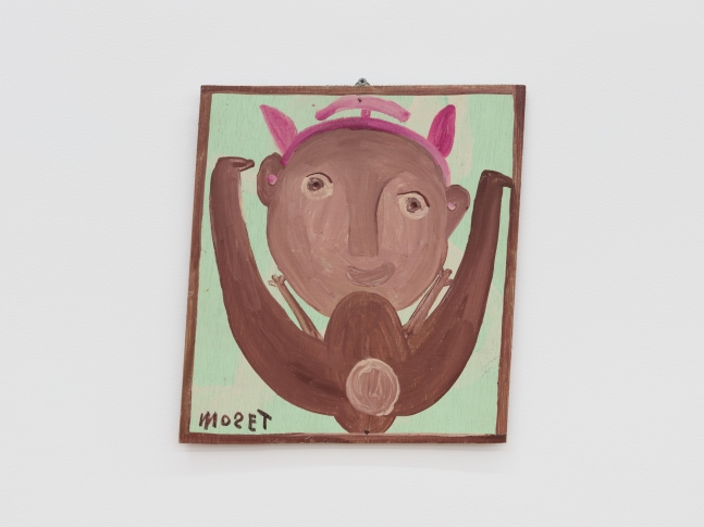 Mose&amp;nbsp;Tolliver
French Hopper, ca 1978-1983
enamel and house paint on wood paneling
14h x 13w in