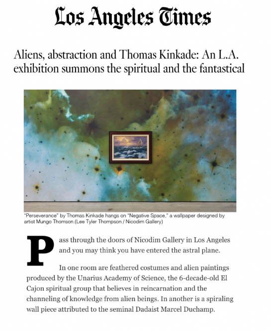 Aliens, abstraction and Thomas Kinkade: An L.A. exhibition summons the spiritual and the fantastical