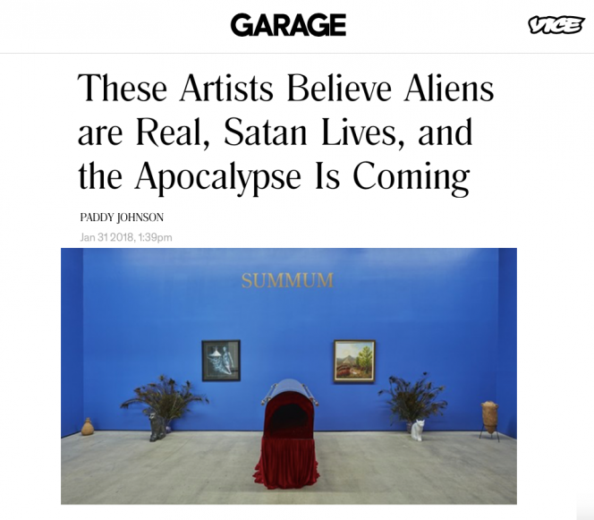 The Basilisk featured in Garage's 'These Artists Believe Aliens are Real, Satan Lives, and the Apocalypse Is Coming'