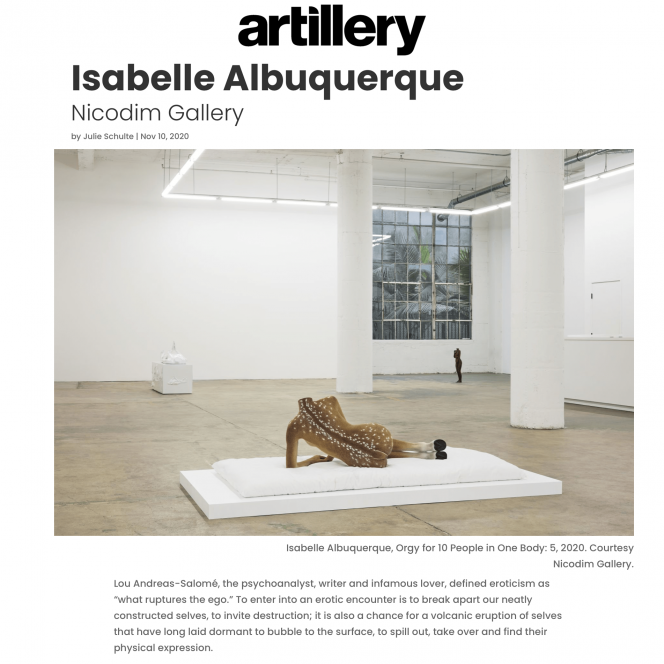 Review: Isabelle Albuquerque at Nicodim