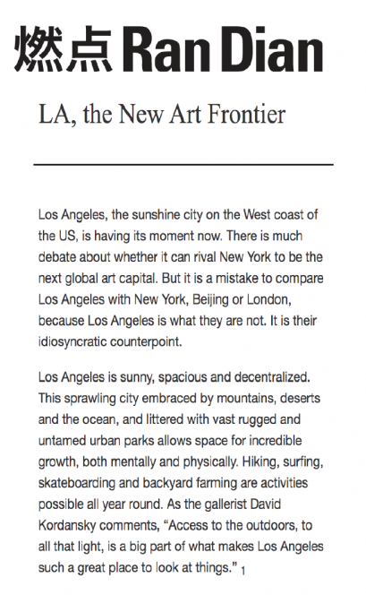 LA, the New Art Frontier
