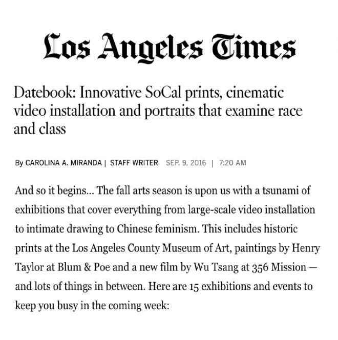 The LA Times recommends Tong Kunnaoi, "Why Don't You Eat Stinky Tofu" at Nicodim Gallery