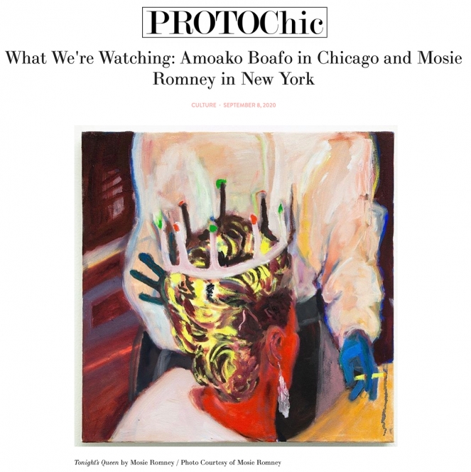 What We're Watching: Amoako Boafo in Chicago and Mosie Romney in New York