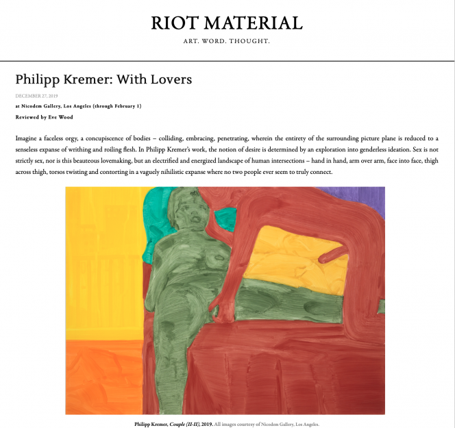 With Lovers reviewed by Eve Wood in Riot Material