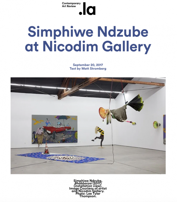 Simphiwe Ndzube at Nicodim Gallery